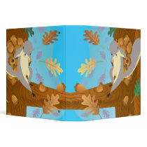 fall, autumn, woods, forest, dooni designs, photo, vector, school, squirrel, animal lover, hoard, acorns, tree, nature, wildlife, funny, nuts, rodents, Binder with custom graphic design