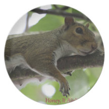 Squirrel - "Honey, It Ain't Easy Being a Women" Plates