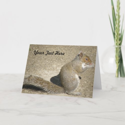 Squirrel Hungry Horatio Custom Greeting Card card