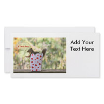 Squirrel "I Love You" Valentine Photo Card Template