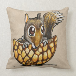 Squirrel In A Nutshell Pillows