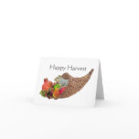 Squirrel in Cornucopia Harvest Card cards