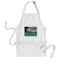 Squirrel in litter bin aprons