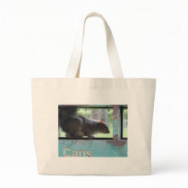 Squirrel in litter bin tote bag