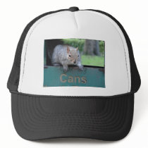 Squirrel in litter bin hats