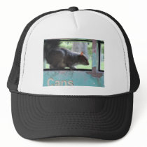 Squirrel in litter bin hats