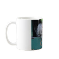 Squirrel in litter bin coffee mug