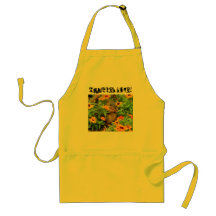 Squirrel In Marigolds (3774) Aprons