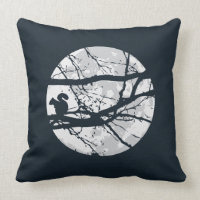 Squirrel in the Moonlight Throw Pillows