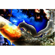 Squirrel In tree Pop Art Style Acrylic Cut Outs