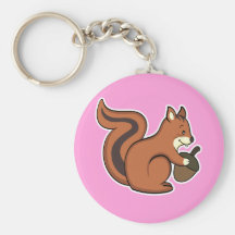 Squirrel keychain pink