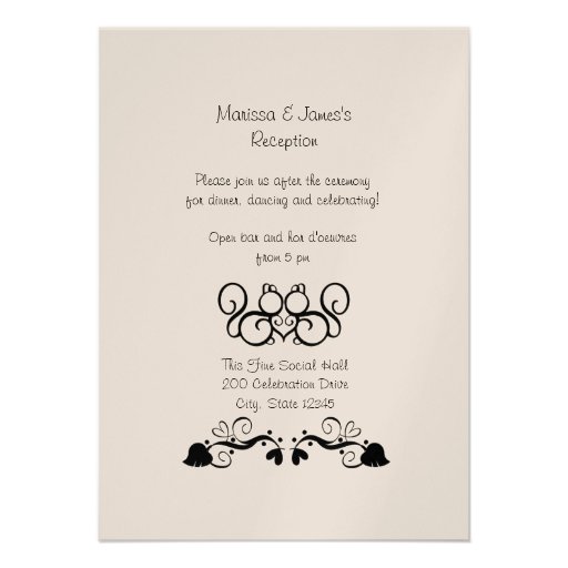 Squirrel Love Wedding Reception Card Personalized Announcements