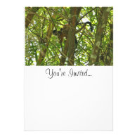 Squirrel Monkey and Baby Photo Custom Invitation