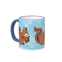 Squirrel mug blue
