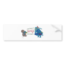 Squirrel Ninja / Ninja Squirrel Cartoon Bumper Sticker