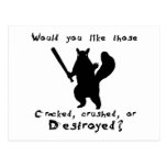 Squirrel nut destroyer postcard
