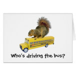 Squirrel on School Bus cards