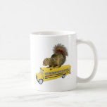 Squirrel on School Bus Coffee Mugs