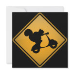Squirrel on Scooter Warning Sign Invitation