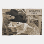 Squirrel Outlaws In The Old West Towels