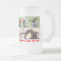Squirrel Photo Collage Coffee Mugs