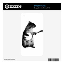 Squirrel Playing A Banjo iPhone 4S Skin