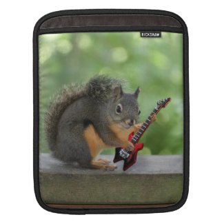 Squirrel Playing Electric Guitar iPad Sleeves