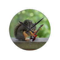 Squirrel Playing Electric Guitar 

Wallclock