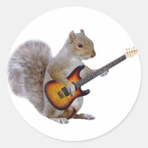 Squirrel Playing Guitar Sticker