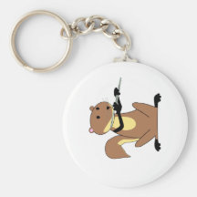 Squirrel Playing the Flute Keychain
