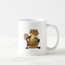 Squirrel Playing the French Horn Coffee Mug