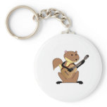 Squirrel Playing the Guitar Keychains