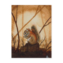 Squirrel Postcard by Stuwahacreations Squirrel Postcard