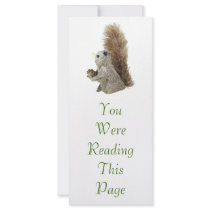 Squirrel Puppet Bookmark Template Personalized Rack Card