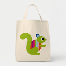 Squirrel Sciuridae Chipmunks Marmots Cute Cartoon Canvas Bags