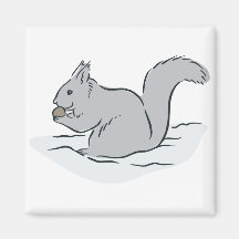 Squirrel Sciuridae Chipmunks Marmots Cute Cartoon Fridge Magnets
