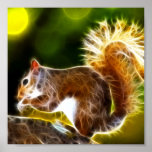 Squirrel Snack Time Poster