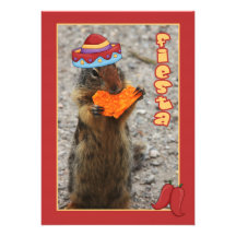 Squirrel, Tortilla Chip Fiesta Invitation