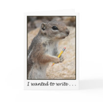 Squirrel With a Pencil Card