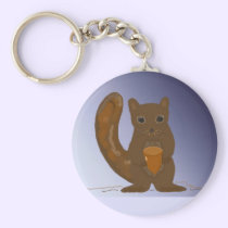 Squirrel with an Acorn keychains