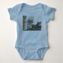 Squirrel with apple infant onsie creeper t-shirts by Critterpainter Squirrel with apple infant onsie creeper t-shirts