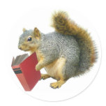 Squirrel with Book stickers
