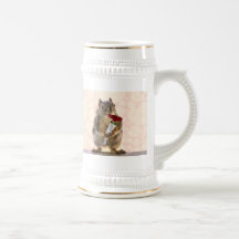 Squirrel with Bouquet of Red Roses Coffee Mug