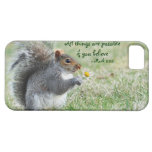Squirrel with Daisy Mark 9:23 iPhone 5 ID Case iPhone 5 Cover