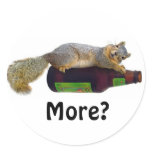Squirrel with Empty Beer Bottle stickers