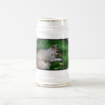 Squirrel with Nut Beer Stein Mugs