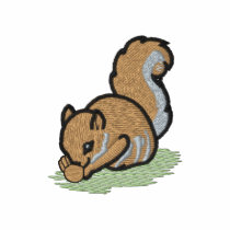 Squirrel with nut embroidered shirts