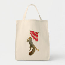 Squirrel with Parasol Bag