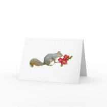 Squirrel with Quince Flowers cards
