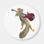 Squirrel with Red Guitar magnets